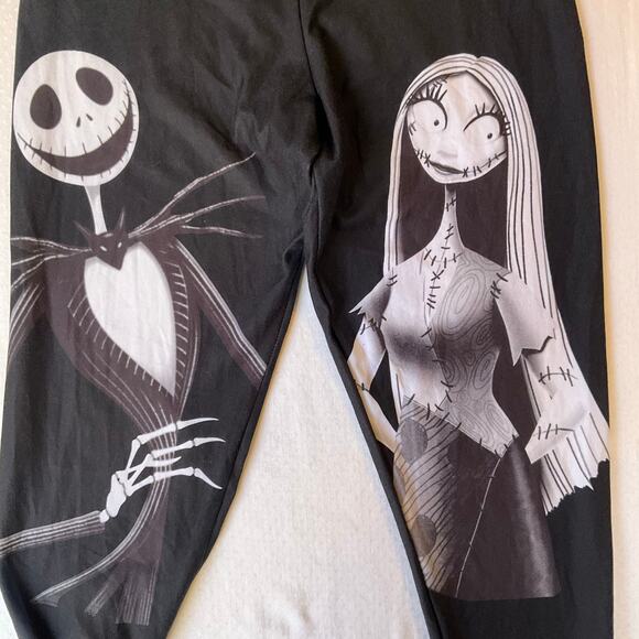Disney Women Leggings size M Black Tim Burton’s The Nightmare Before Christmas - Picture 8 of 11